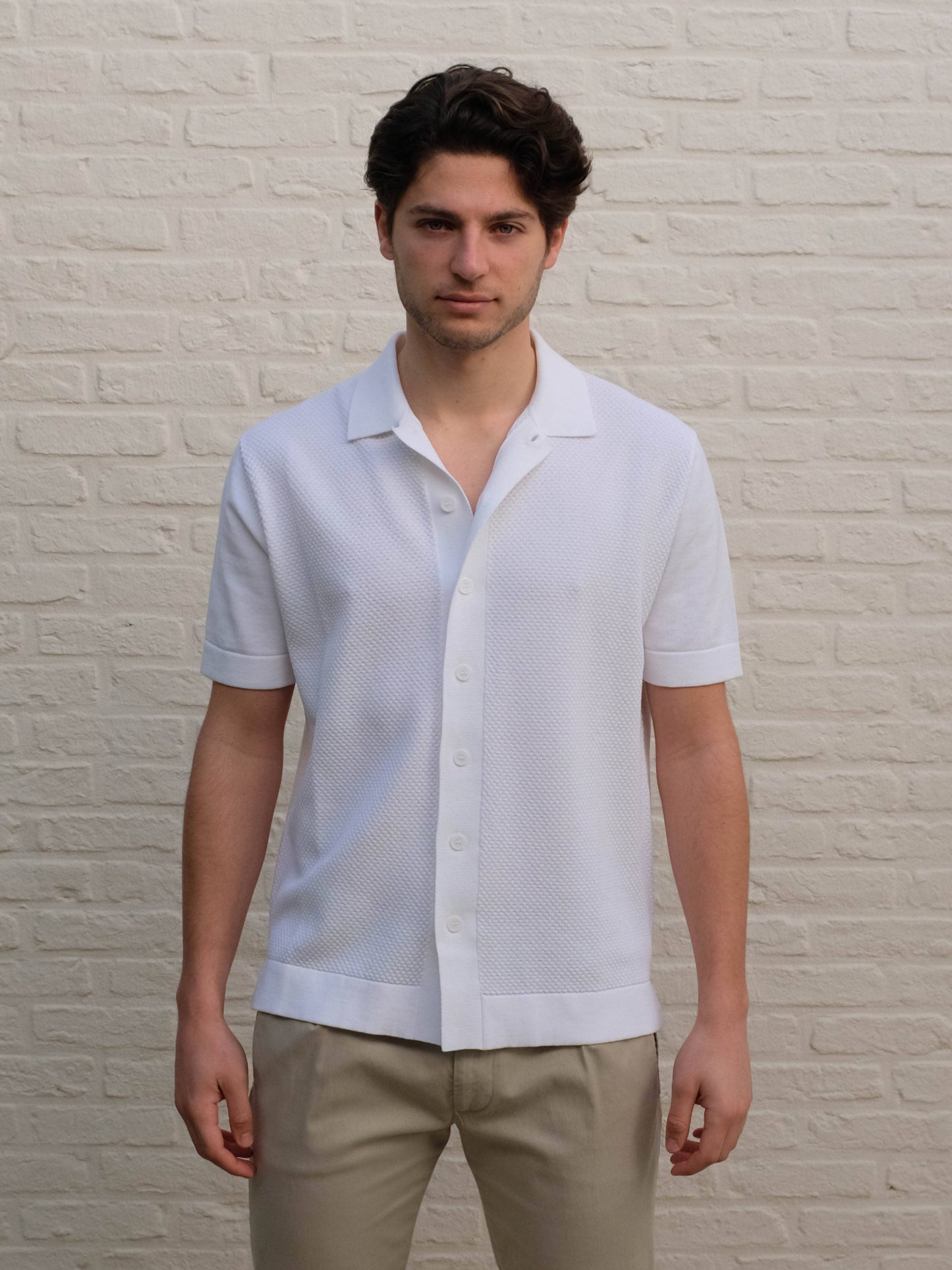 KANGRA - Polo Cardigan Wit Polo's Kangra 