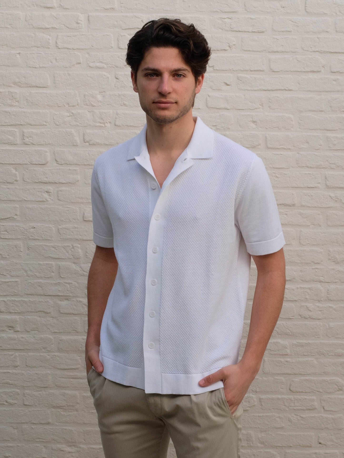 KANGRA - Polo Cardigan Wit Polo's Kangra 