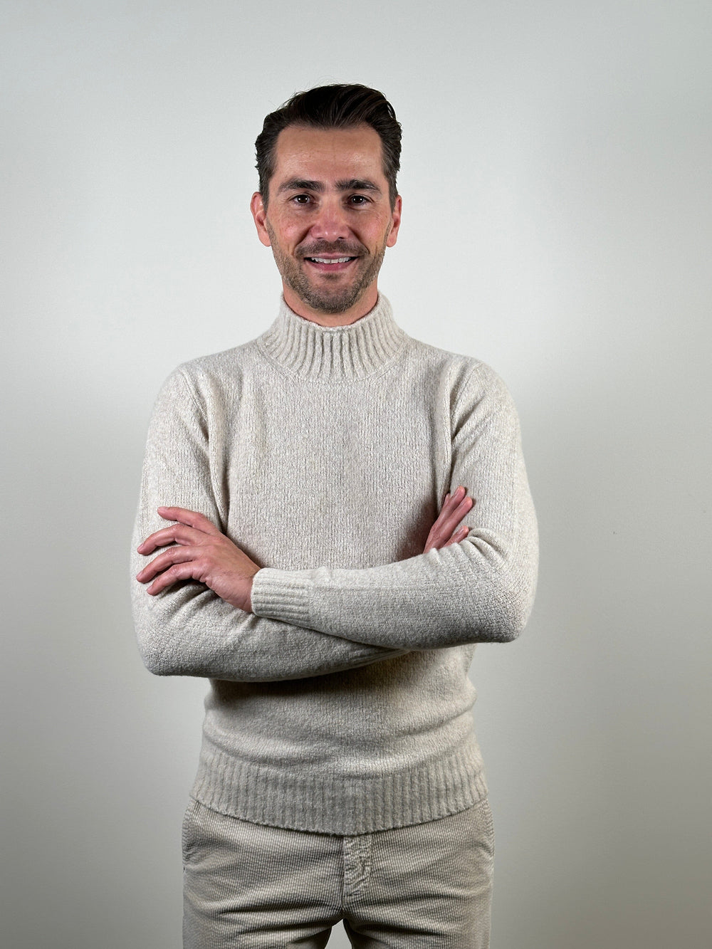 KANGRA - Turtleneck Wolmix Naturale Truien Kangra 