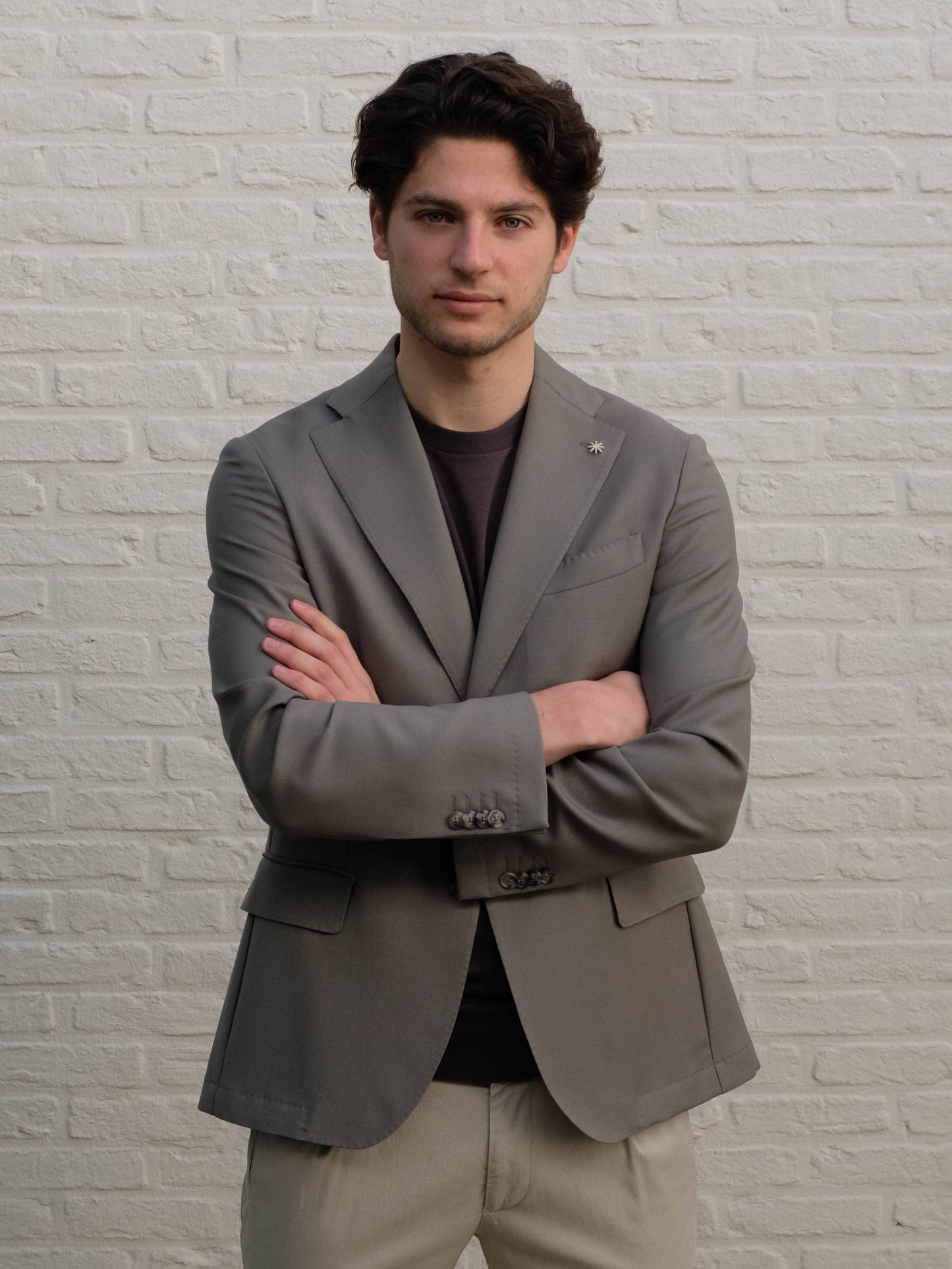 
                  
                    MANUEL RITZ - Blazer Marzotto Taupe Blazers & kostuums Manuel Ritz 
                  
                