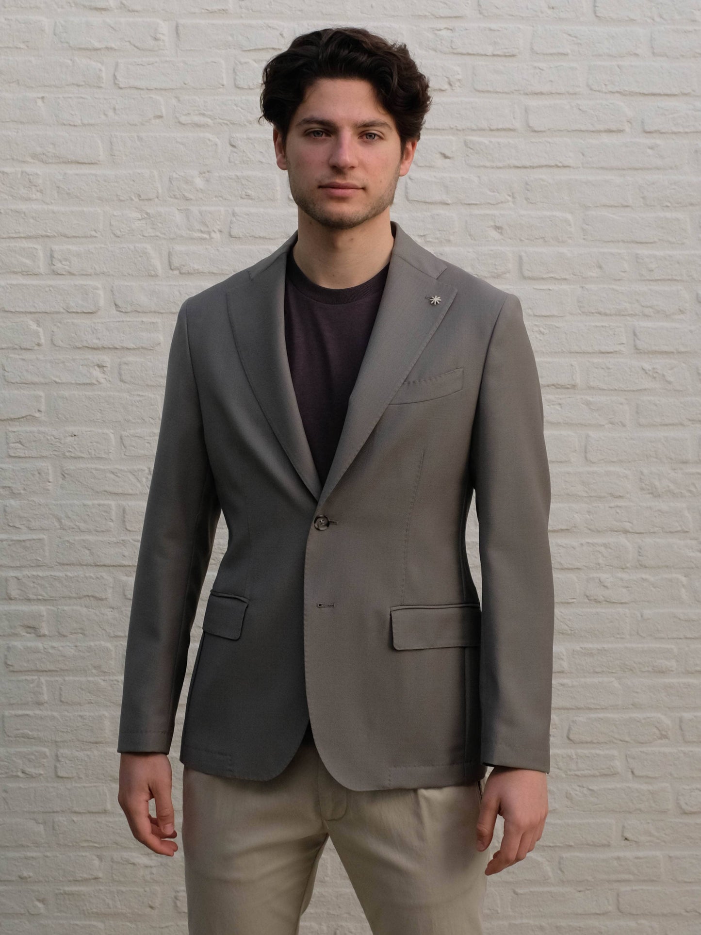 
                  
                    MANUEL RITZ - Blazer Marzotto Taupe Blazers & kostuums Manuel Ritz 
                  
                