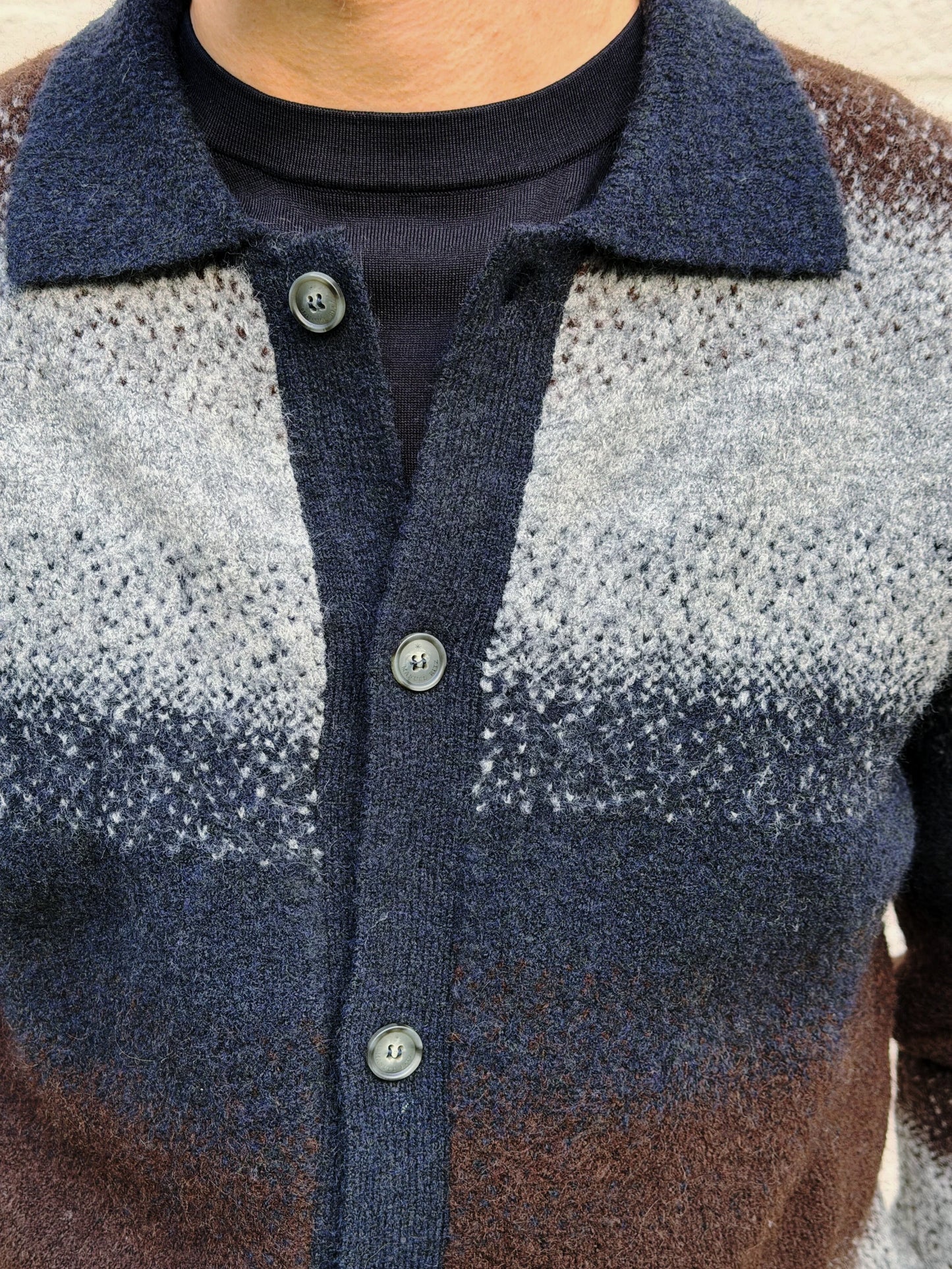 
                  
                    MANUEL RITZ - Cardigan Multi Navy Truien Manuel Ritz 
                  
                
