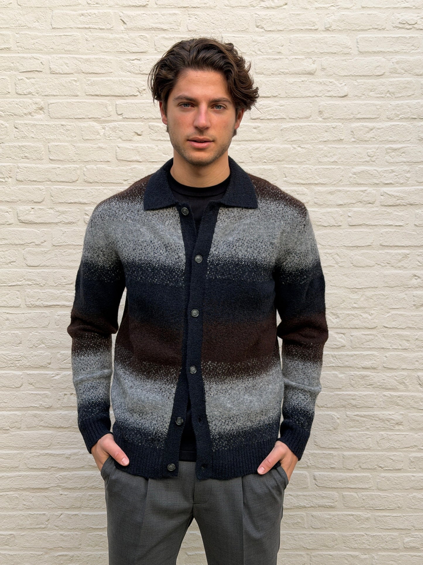 
                  
                    MANUEL RITZ - Cardigan Multi Navy Truien Manuel Ritz 
                  
                