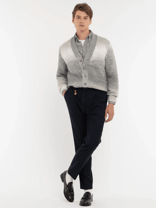 
                  
                    MANUEL RITZ - Gray Wool Blend Degrade Cardigan Truien Manuel Ritz 
                  
                