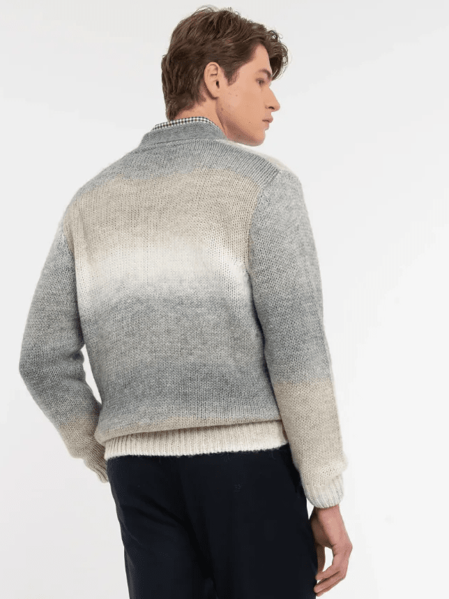 
                  
                    MANUEL RITZ - Gray Wool Blend Degrade Cardigan Truien Manuel Ritz 
                  
                