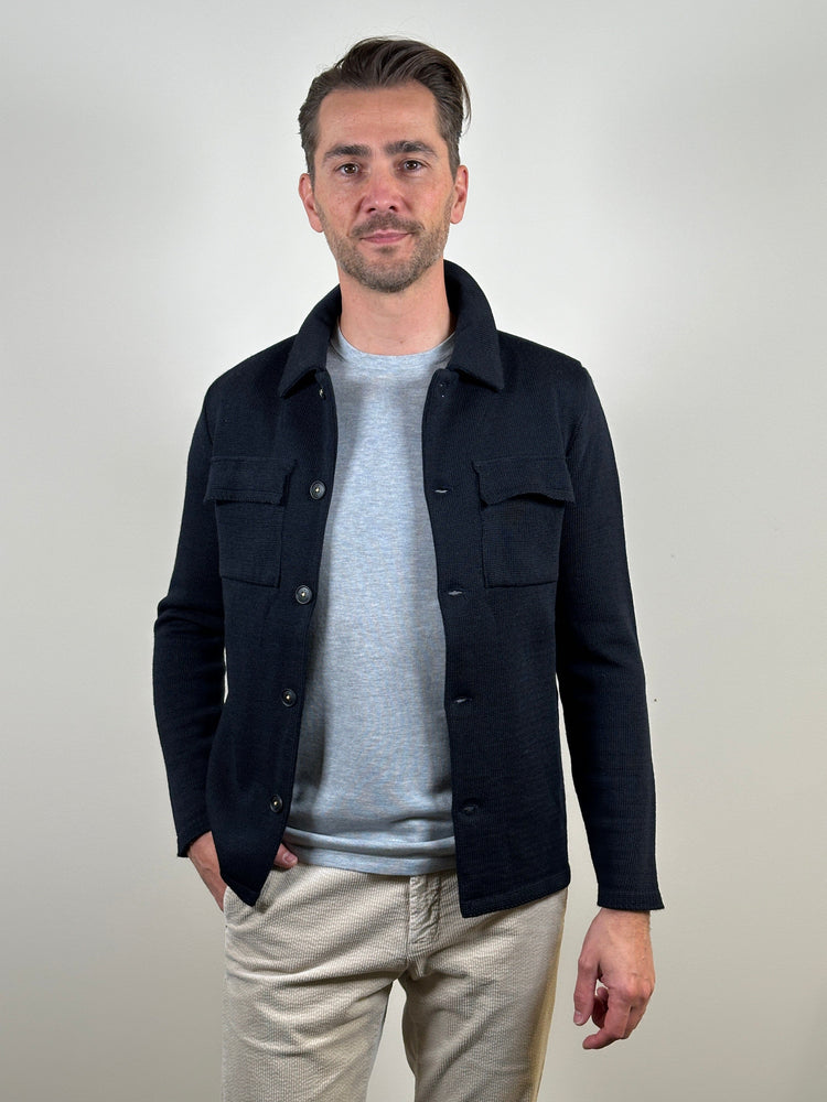 
                  
                    MANUEL RITZ - Knitted Overhemd Cardigan Navy Truien Manuel Ritz 
                  
                