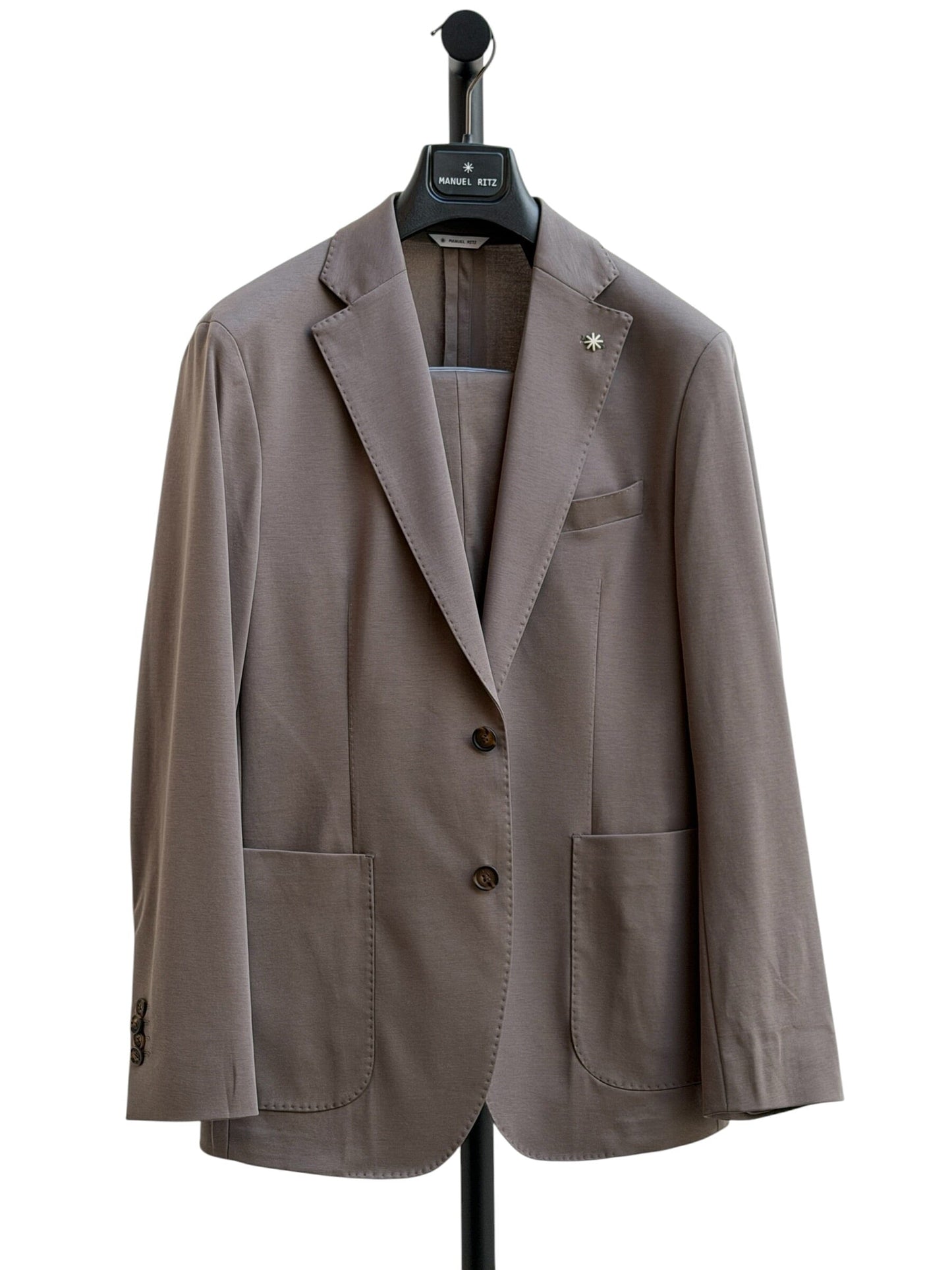 MANUEL RITZ - Kostuum Stretch Groen Bruin Blazers & kostuums Manuel Ritz 