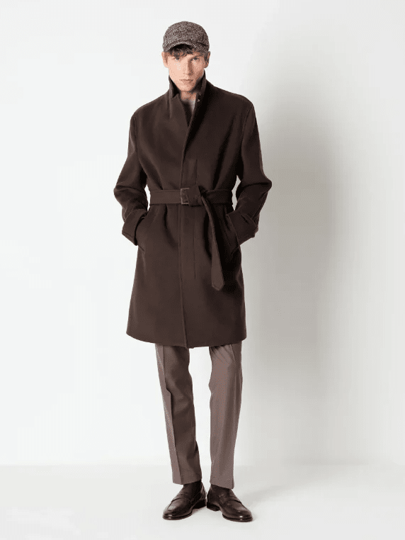 
                  
                    MANUEL RITZ - Overcoat met riem donkerbruin Jassen Manuel Ritz 
                  
                