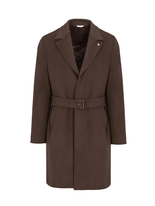 
                  
                    MANUEL RITZ - Overcoat met riem donkerbruin Jassen Manuel Ritz 
                  
                