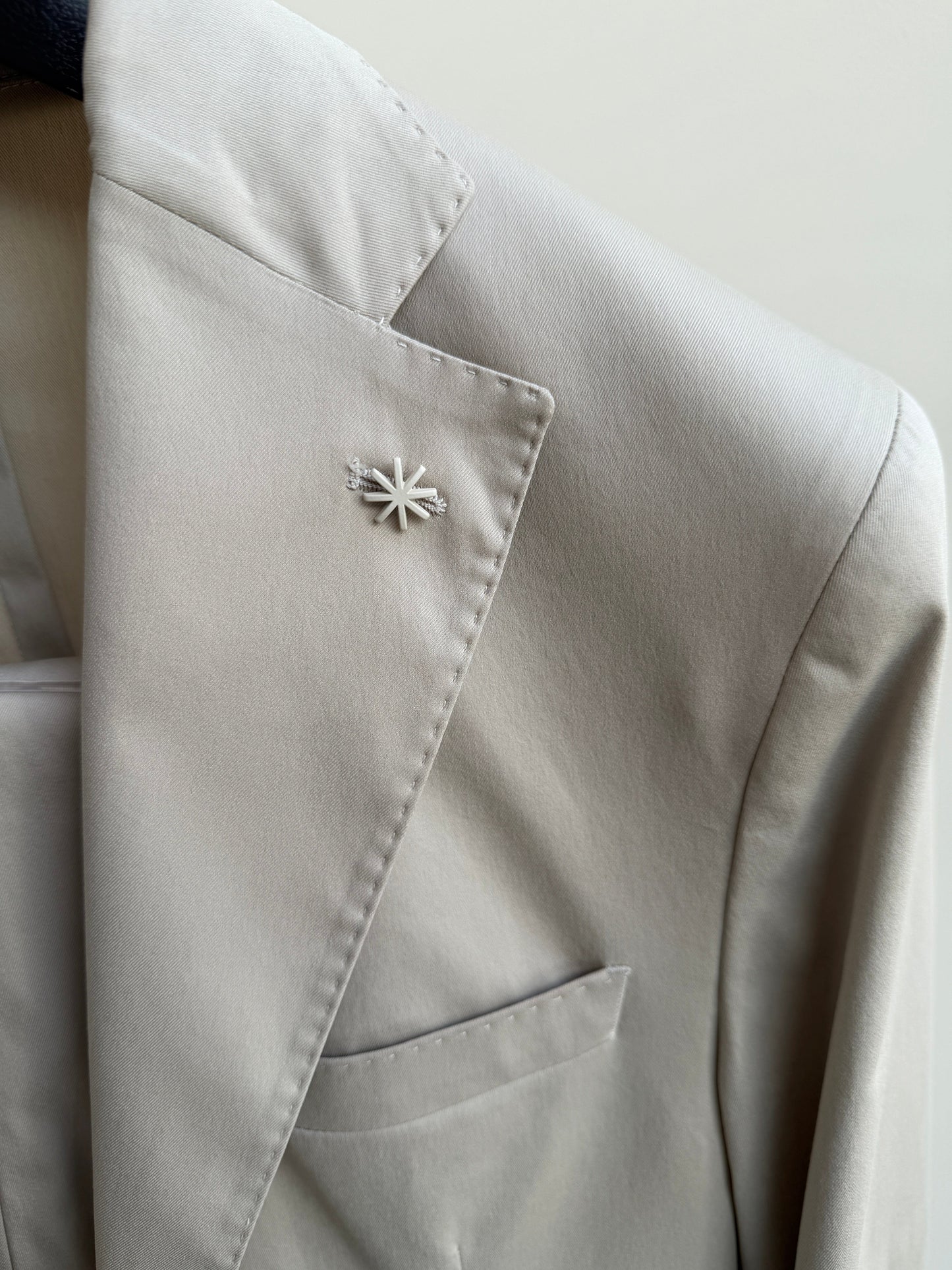 MANUEL RITZ - Suit Katoen Elastan Beige Blazers & kostuums Manuel Ritz 
