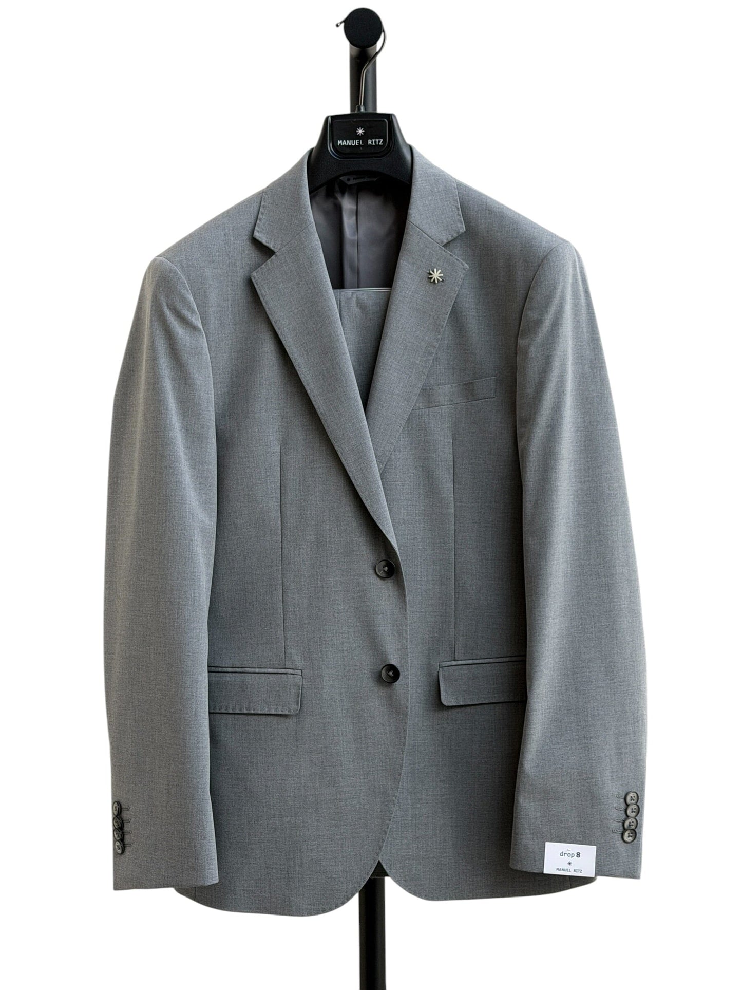 MANUEL RITZ - Suit Lightweight Lichtgrijs Blazers & kostuums Manuel Ritz 