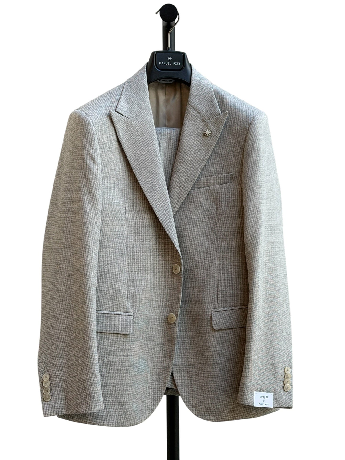 MANUEL RITZ - Suit Wool Beige Blazers & kostuums Manuel Ritz 
