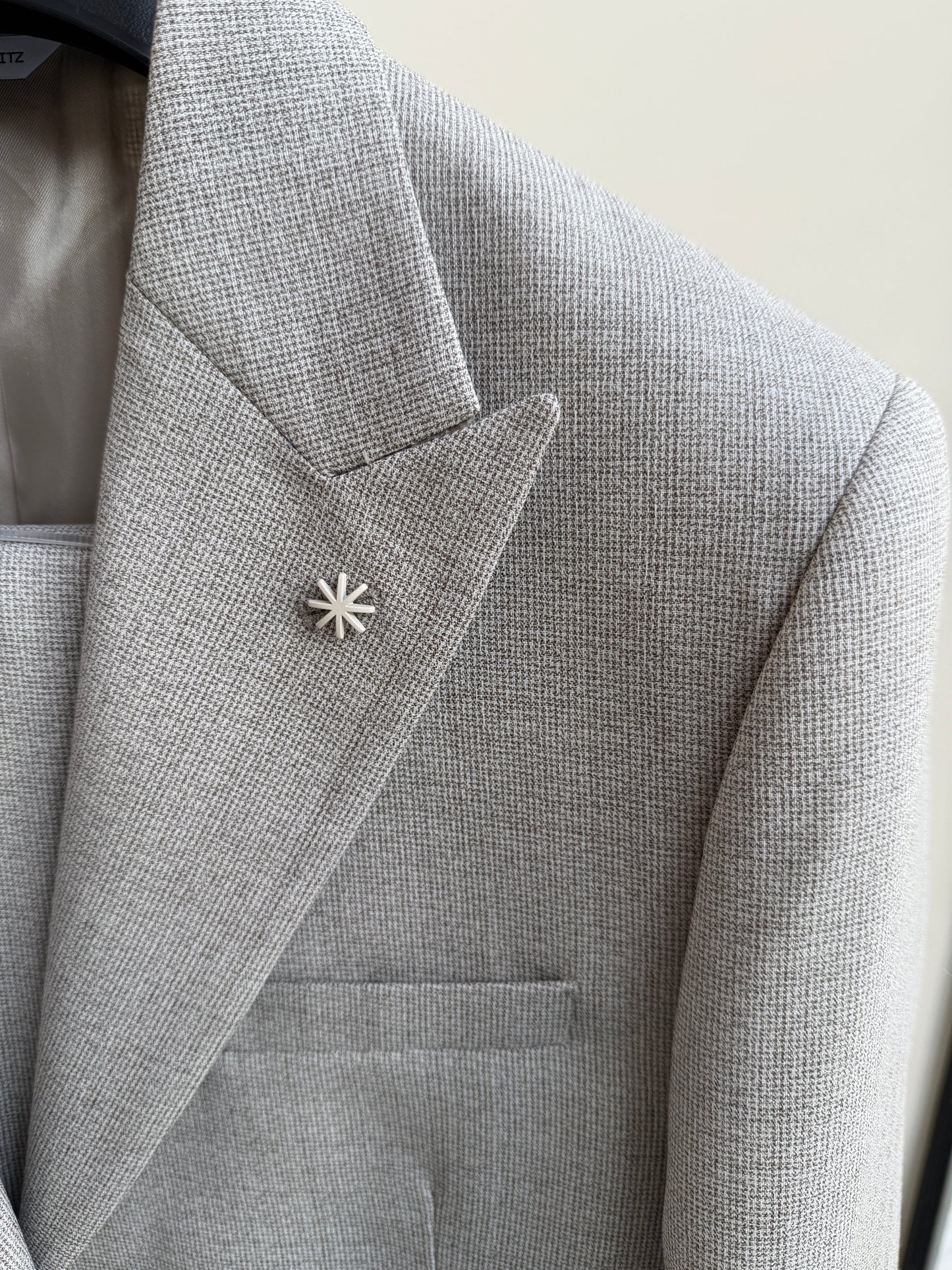 MANUEL RITZ - Suit Wool Beige Blazers & kostuums Manuel Ritz 