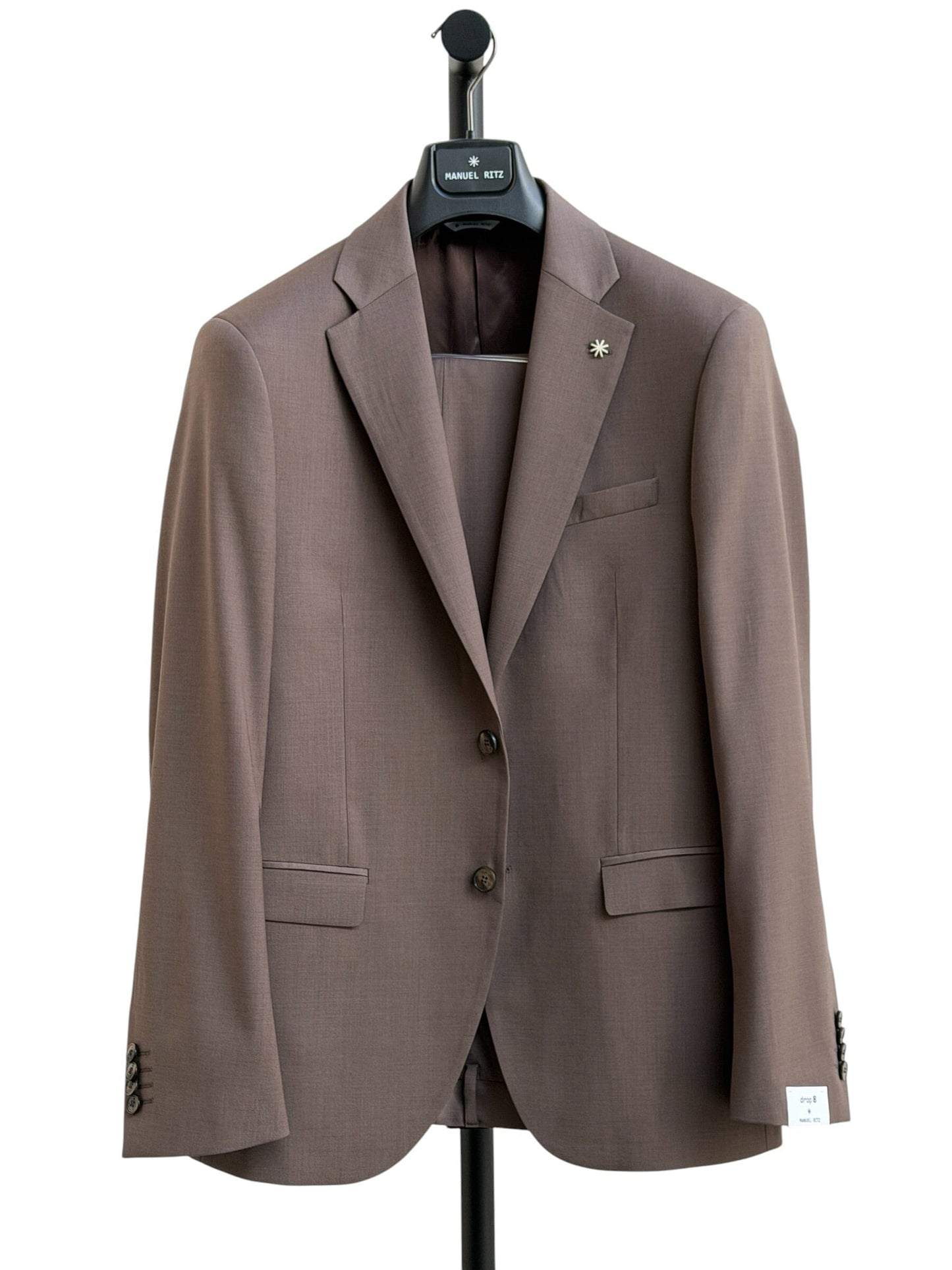 MANUEL RITZ - Suit Wool Taupe Blazers & kostuums Manuel Ritz 