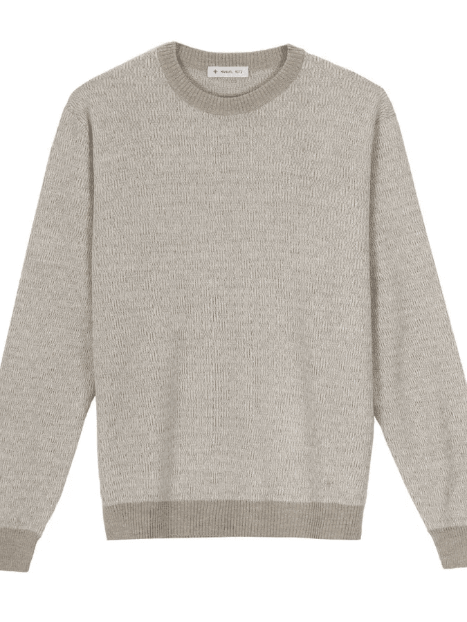 MANUEL RITZ - Trui ronde Hals Beige Truien Manuel Ritz 