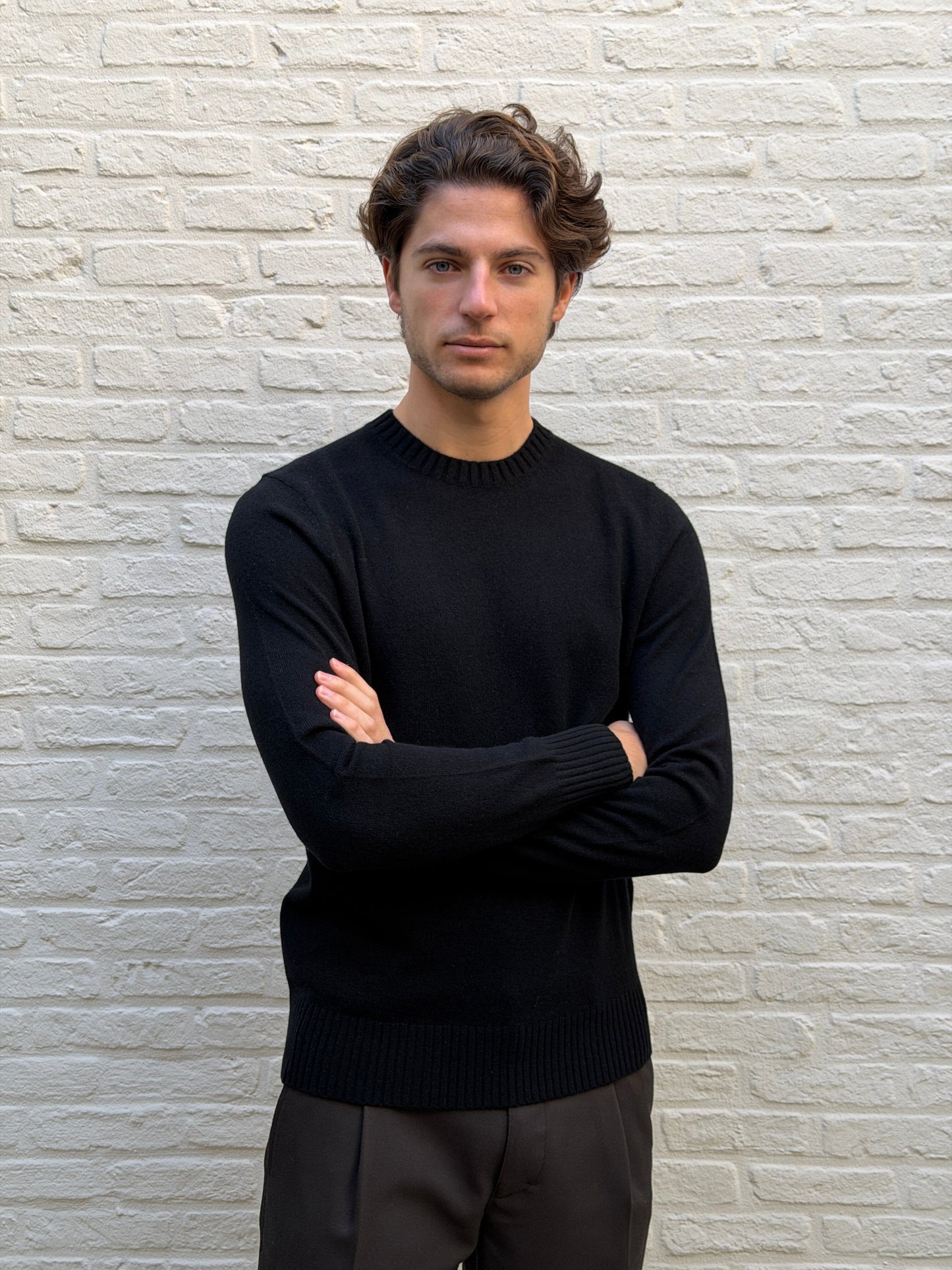 Mara Cashmere Black Truien I'm Fine 