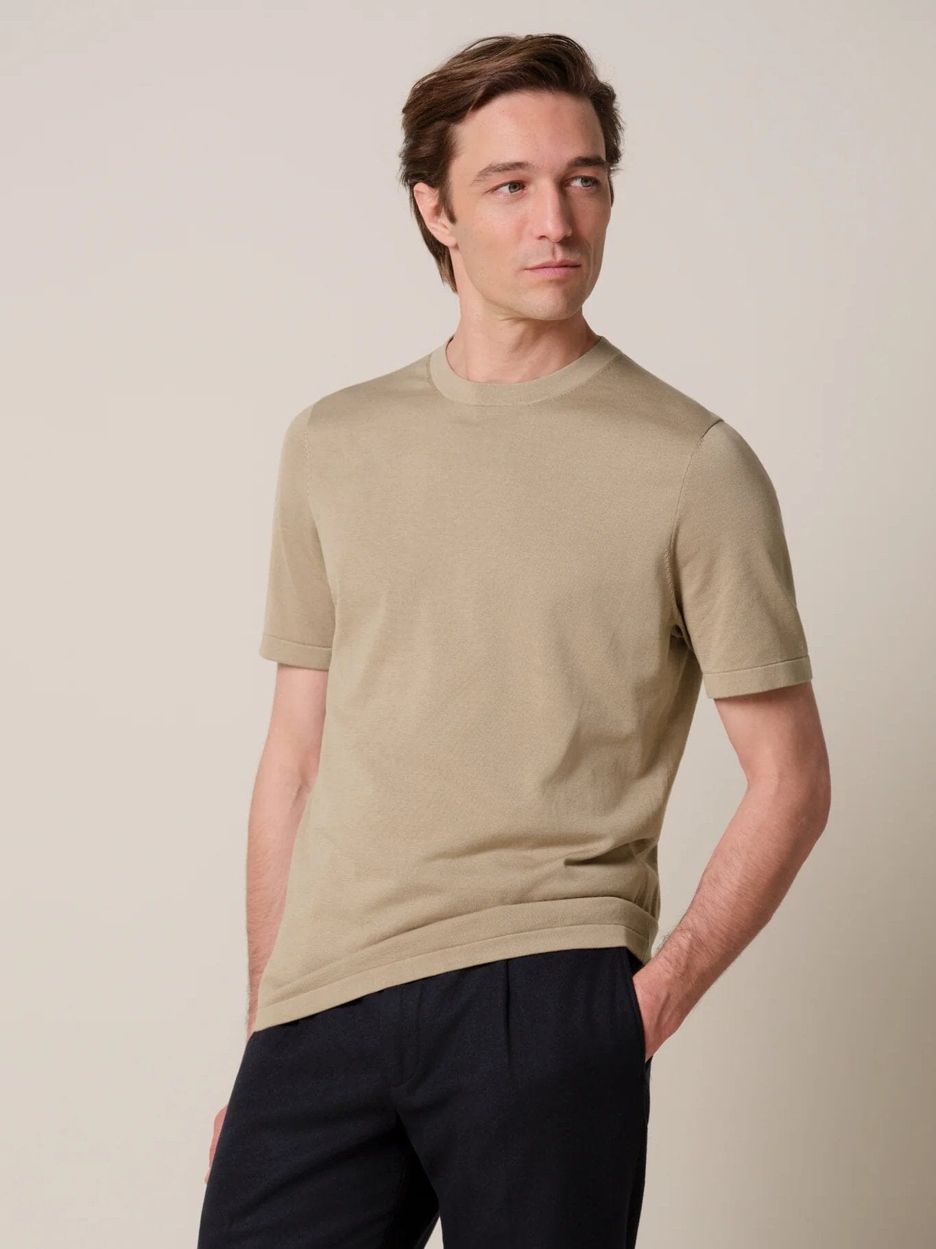PROFUOMO - Aero Ease T-Shirt Beige T-shirts Profuomo 
