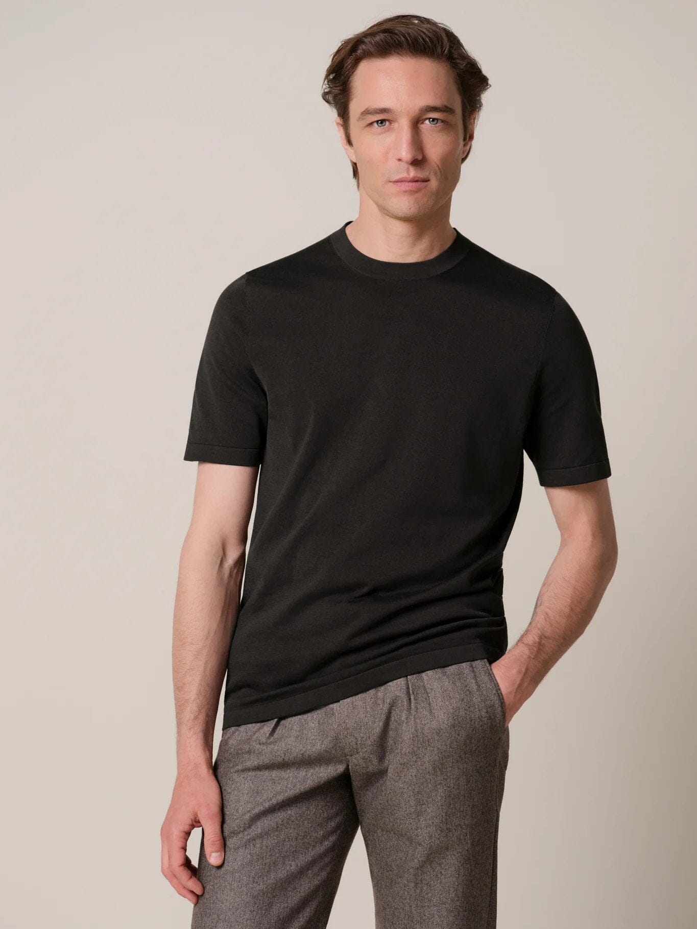 PROFUOMO - Aero Ease T-Shirt Donkerbruin T-shirts Profuomo 