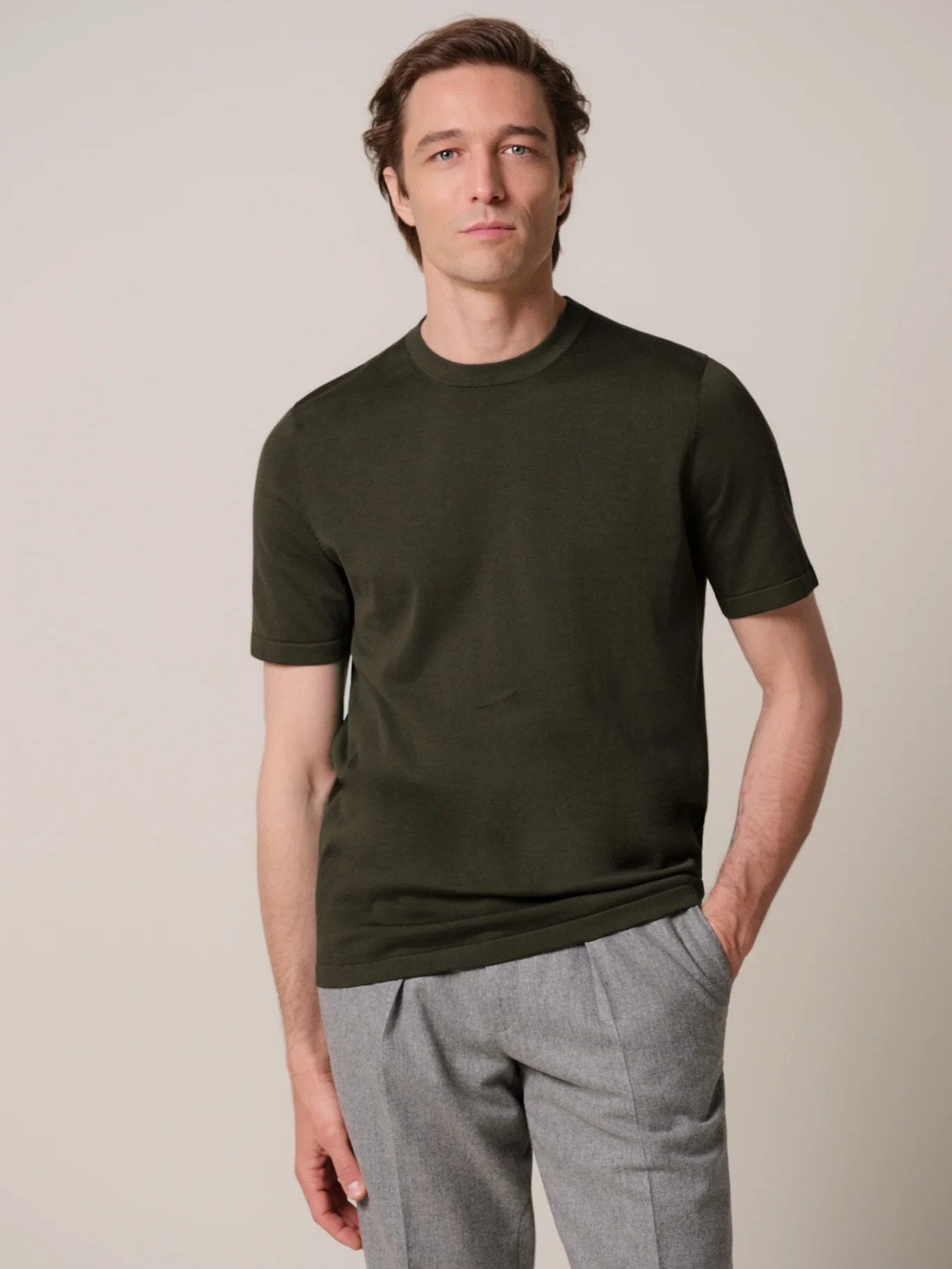 PROFUOMO - Aero Ease T-Shirt Donkergroen T-shirts Profuomo 