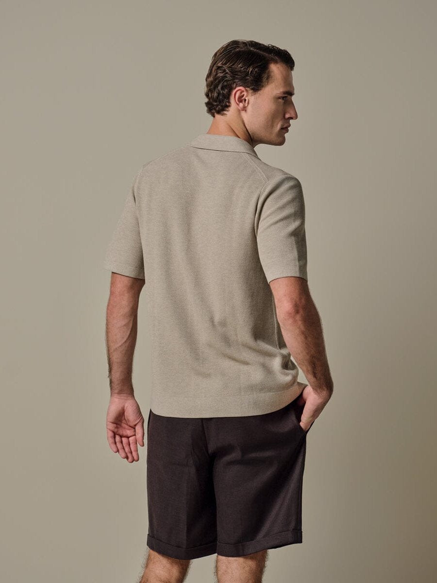 
                  
                    PROFUOMO - Beige Aero Ease camp polo Polo's Profuomo 
                  
                
