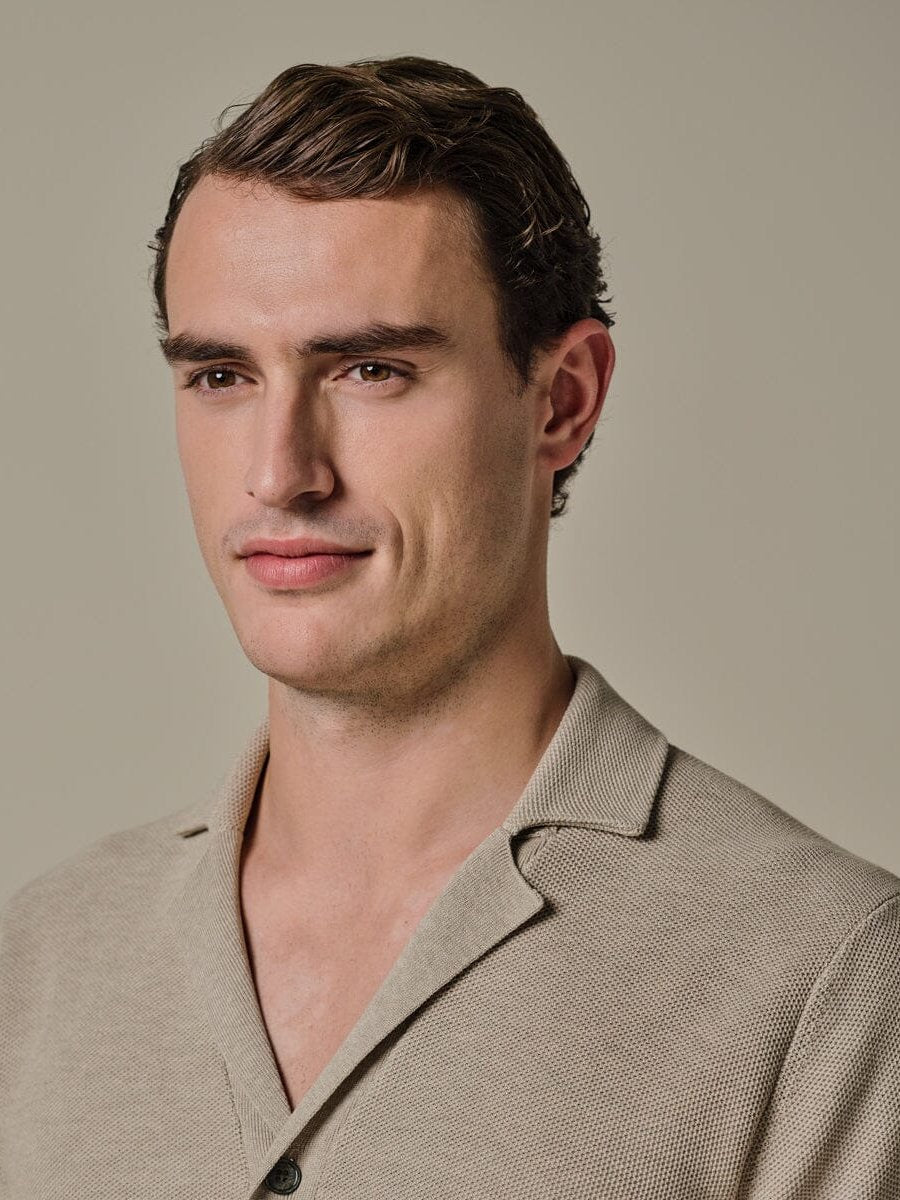 
                  
                    PROFUOMO - Beige Aero Ease camp polo Polo's Profuomo 
                  
                