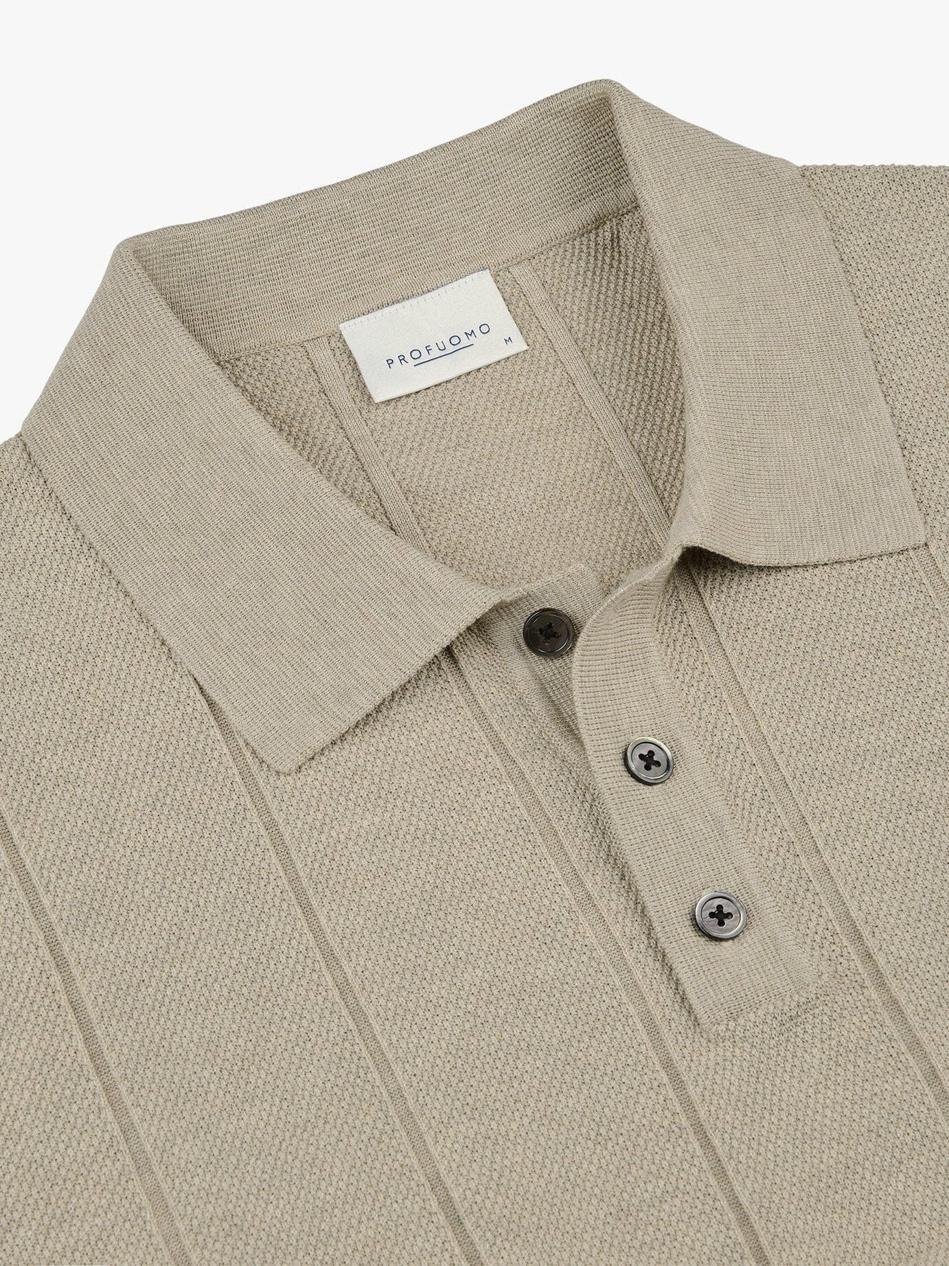 
                  
                    PROFUOMO - Beige Aero Ease Striped Polo Polo's Profuomo 
                  
                