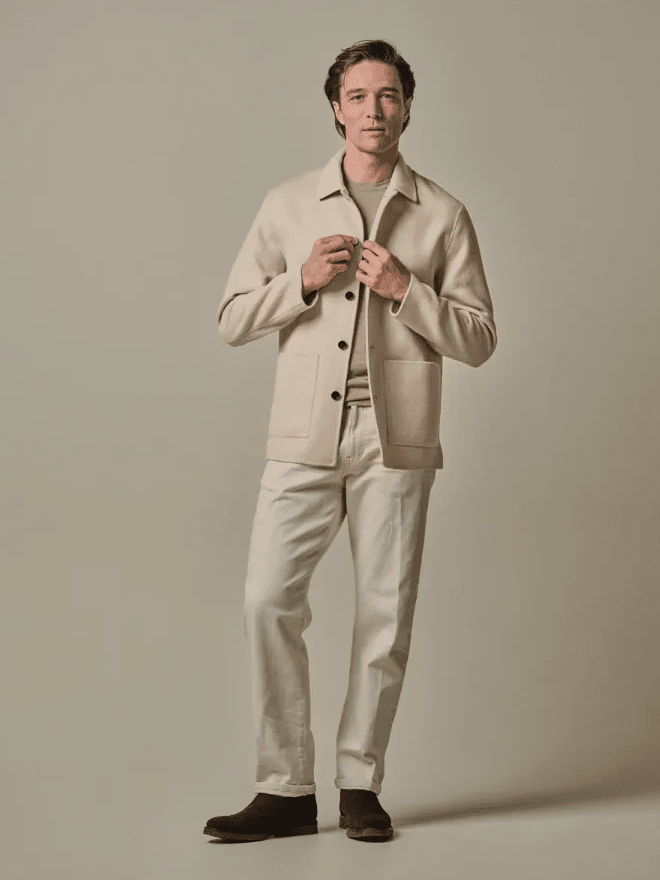 PROFUOMO - Beige Wol Single Layer Overshirt Hemden Profuomo 