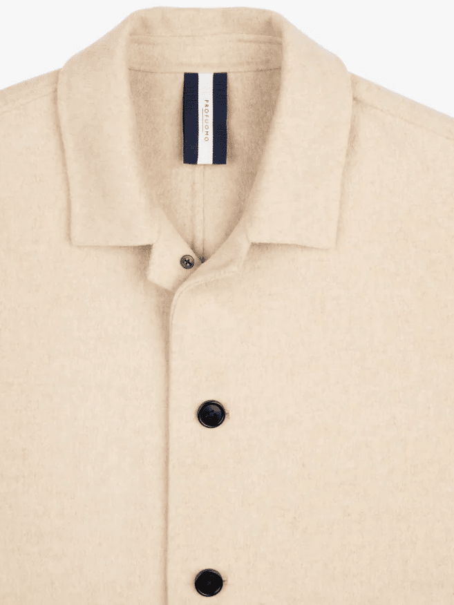 
                  
                    PROFUOMO - Beige Wol Single Layer Overshirt Hemden Profuomo 
                  
                