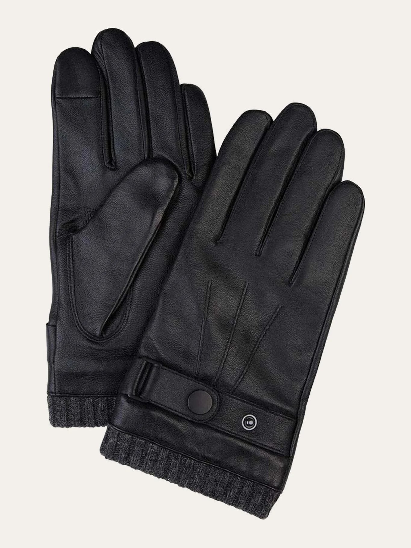 
                  
                    PROFUOMO - Black leather gloves Accessoires Profuomo 
                  
                