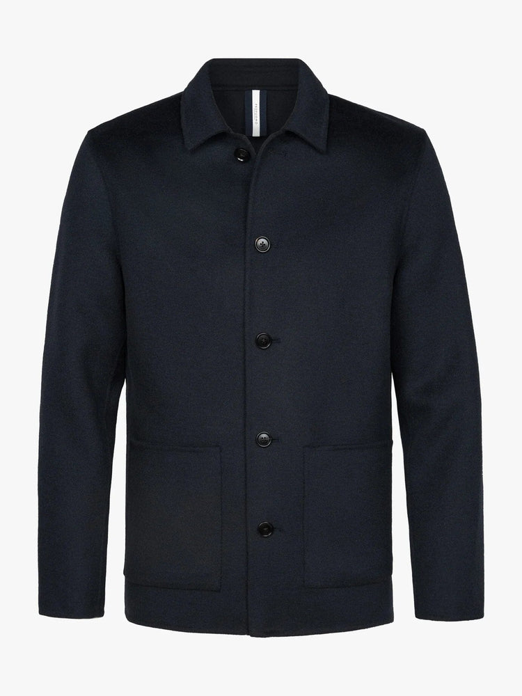 
                  
                    PROFUOMO - Blauwe Wol Single Layer Overshirt Hemden Profuomo 
                  
                