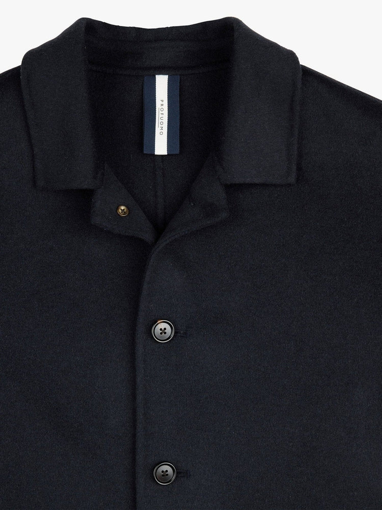 
                  
                    PROFUOMO - Blauwe Wol Single Layer Overshirt Hemden Profuomo 
                  
                