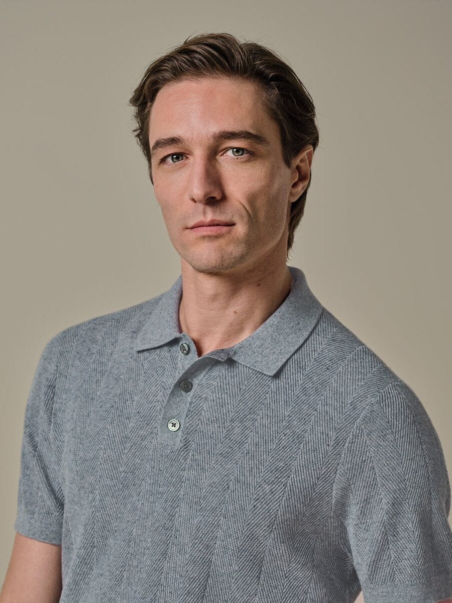 
                  
                    PROFUOMO - Blue cotton linen polo Polo's Profuomo 
                  
                
