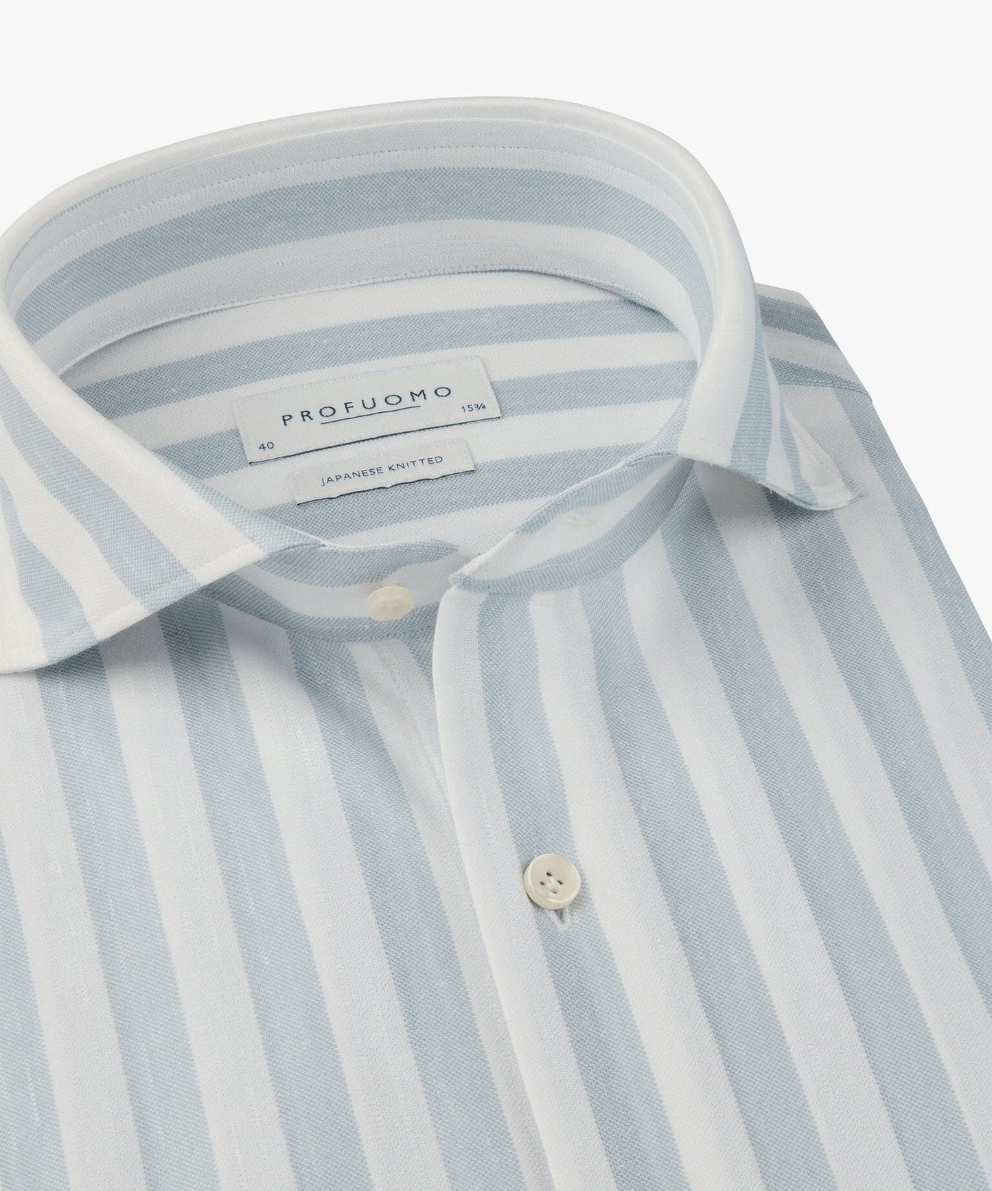 PROFUOMO - Blue Japanese knitted shirt Hemden Profuomo 