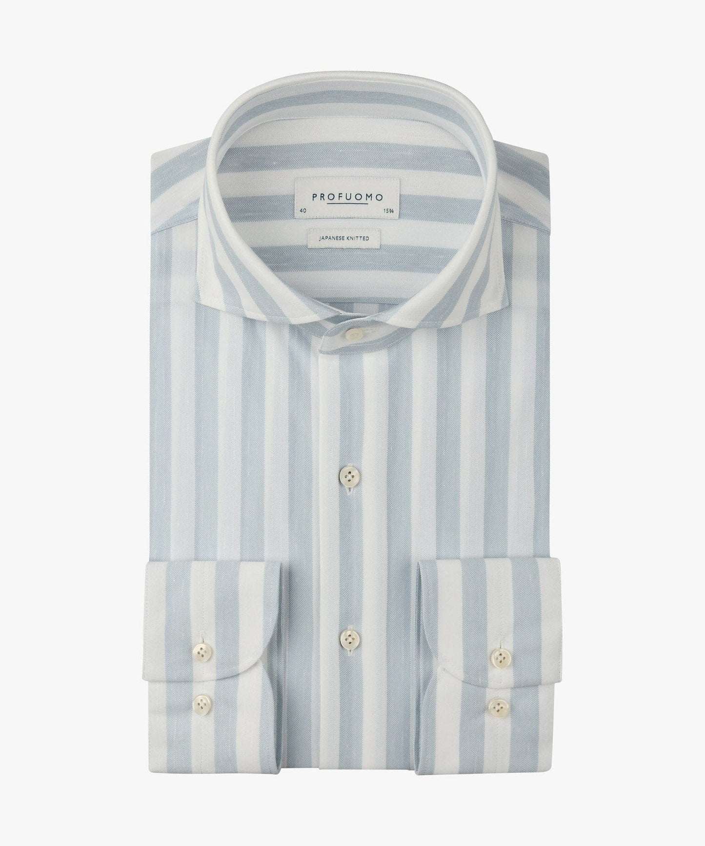 PROFUOMO - Blue Japanese knitted shirt Hemden Profuomo 