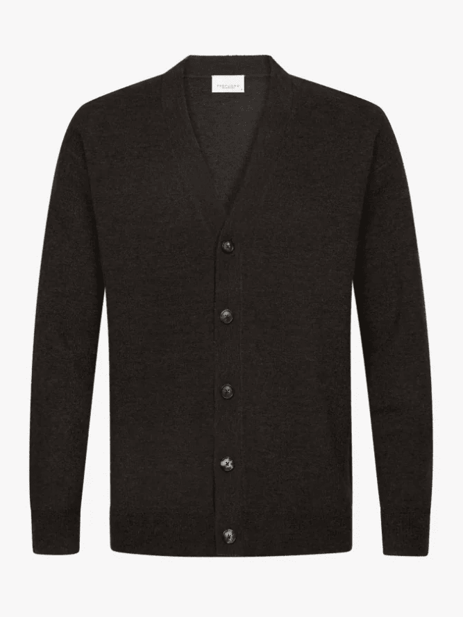 
                  
                    PROFUOMO - Bruine Boiled Wollen Vest Truien Profuomo 
                  
                