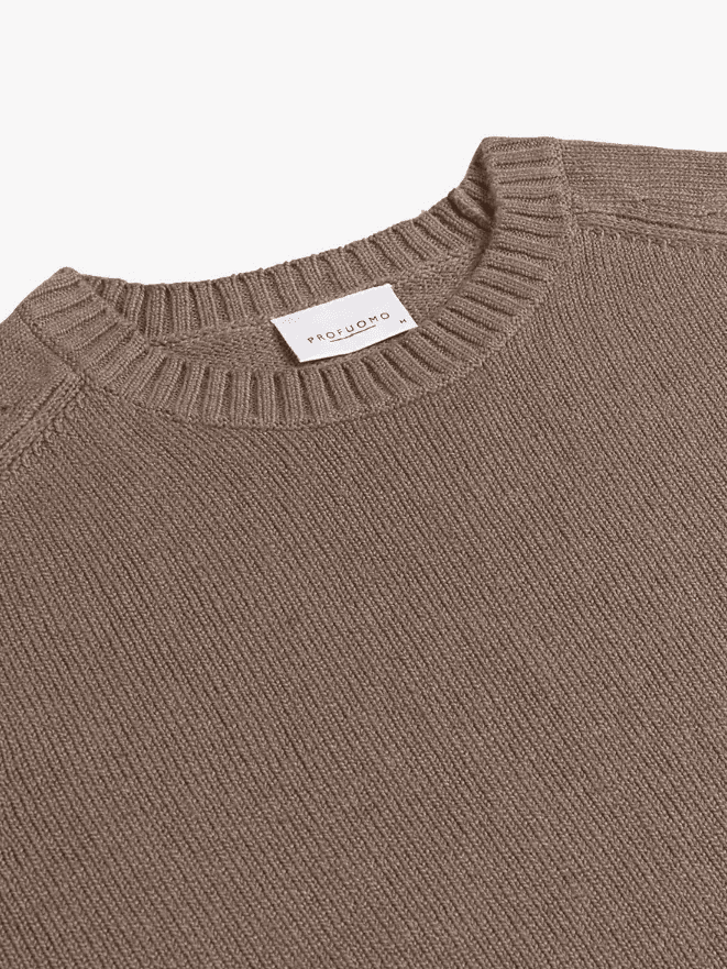 
                  
                    PROFUOMO - Bruine Heavy Crewneck Truien Profuomo 
                  
                