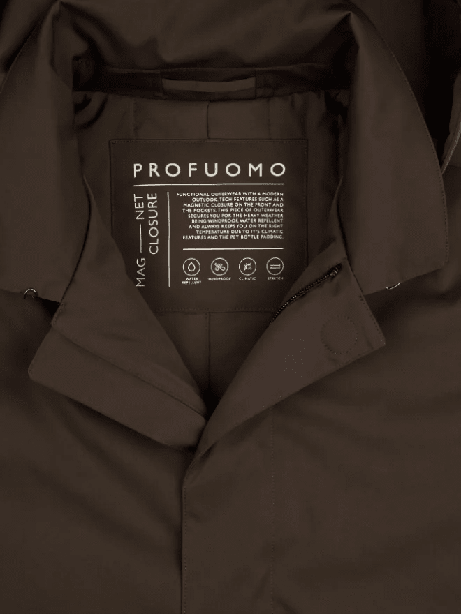 
                  
                    PROFUOMO - Bruine Magnet Jas Jassen Profuomo 
                  
                