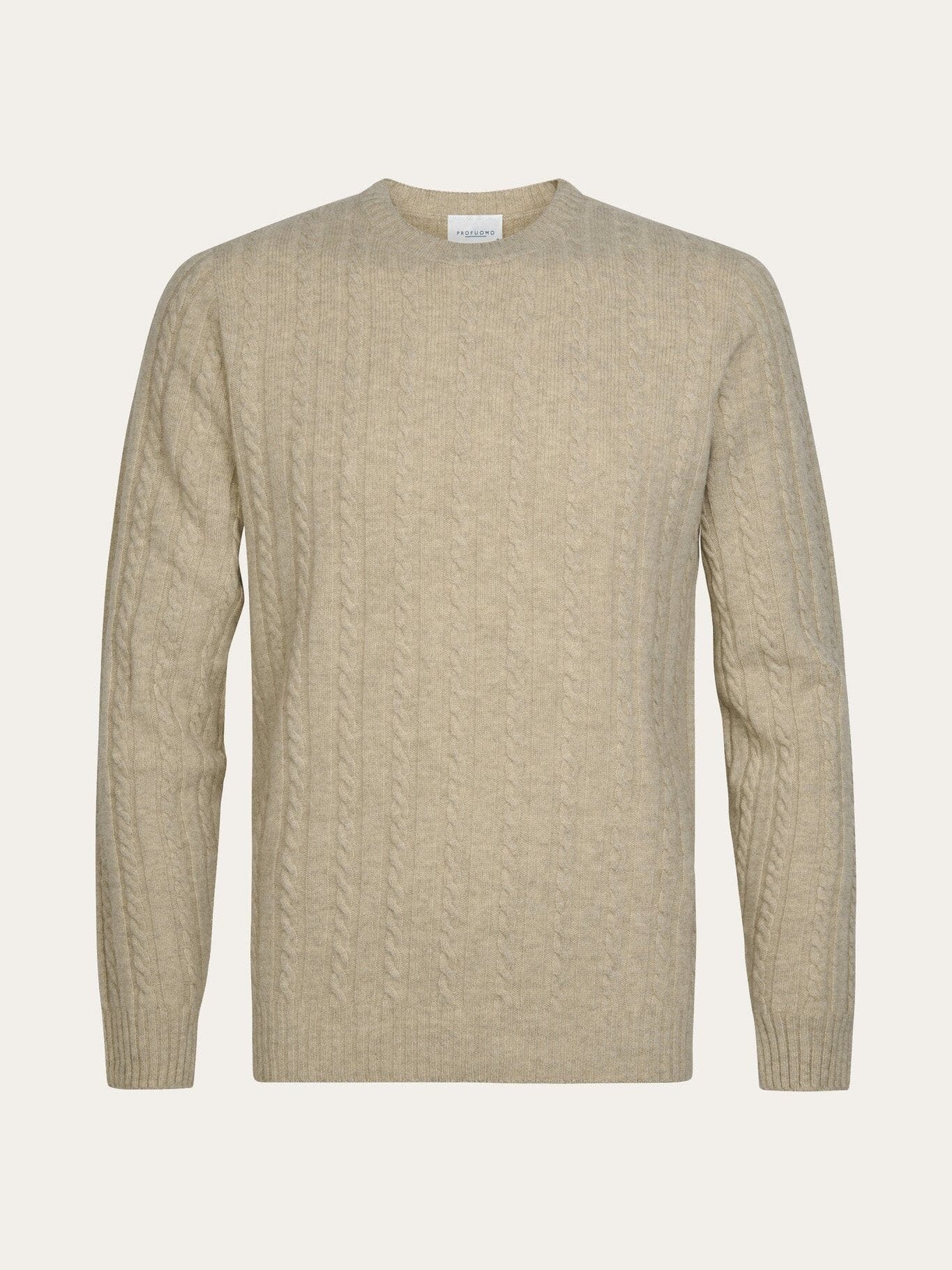 
                  
                    PROFUOMO - Cable Knit Trui Beige Truien Profuomo 
                  
                