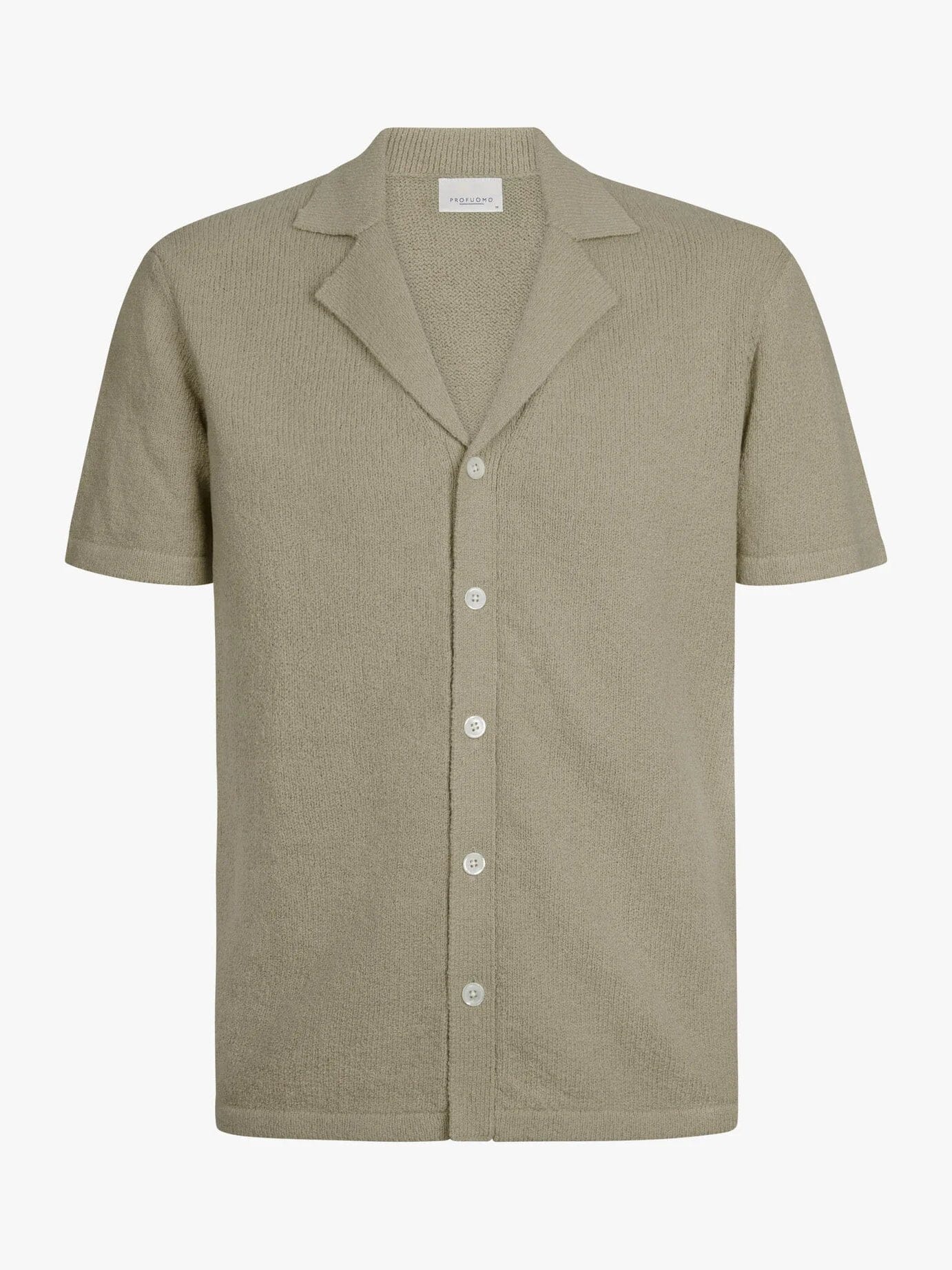 PROFUOMO - Camp Button TH Short Sleeve Beige Polo's Profuomo 