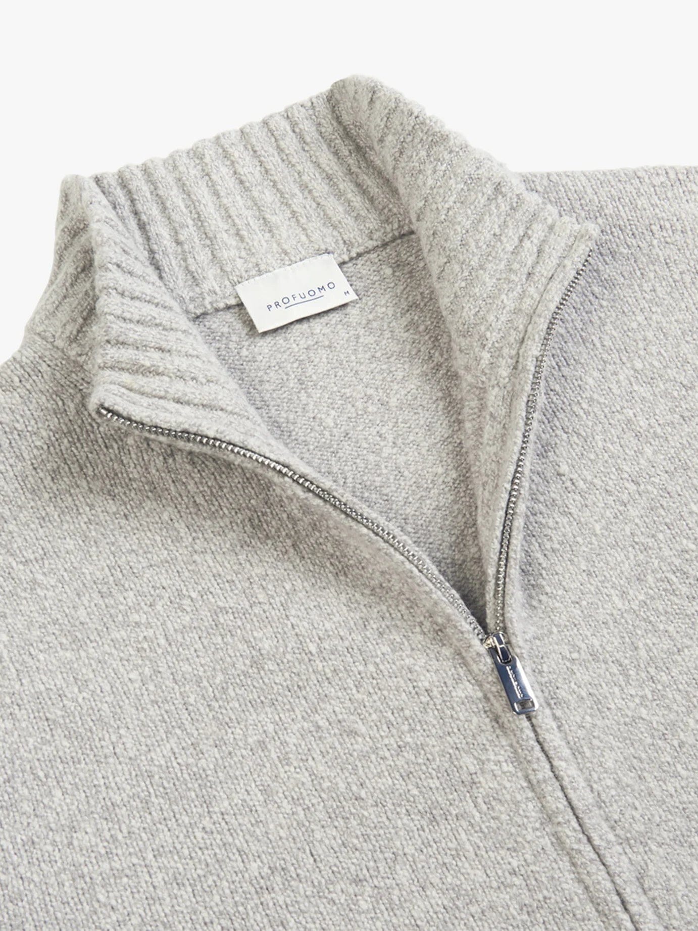 
                  
                    PROFUOMO - Cardigan FulL Zip Boiled Wool Grijs Truien Profuomo 
                  
                