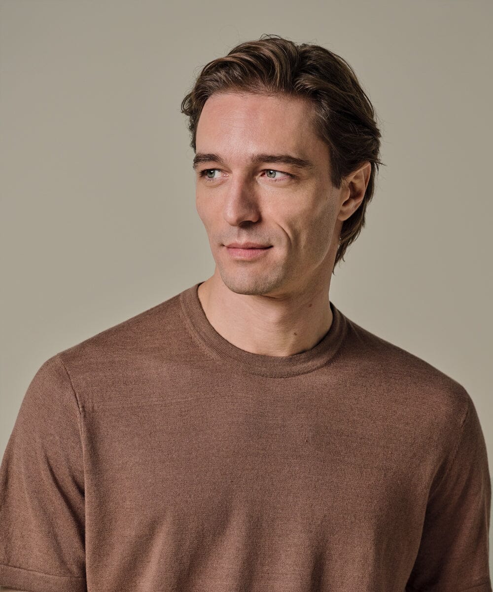 PROFUOMO - Clay linen cotton T-shirt T-shirts Profuomo 