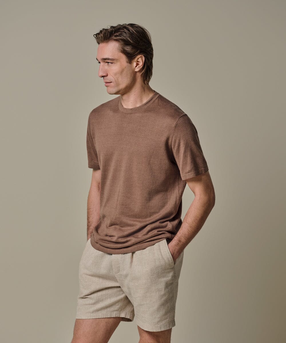 PROFUOMO - Clay linen cotton T-shirt T-shirts Profuomo 