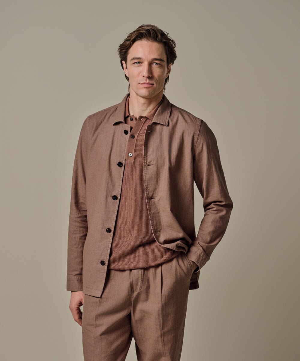PROFUOMO - Clay linen overshirt Overshirts Profuomo 