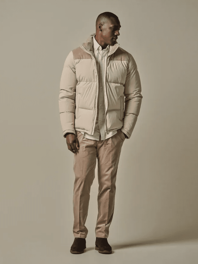 PROFUOMO - Corduroy Puffer Beige Jassen Profuomo 