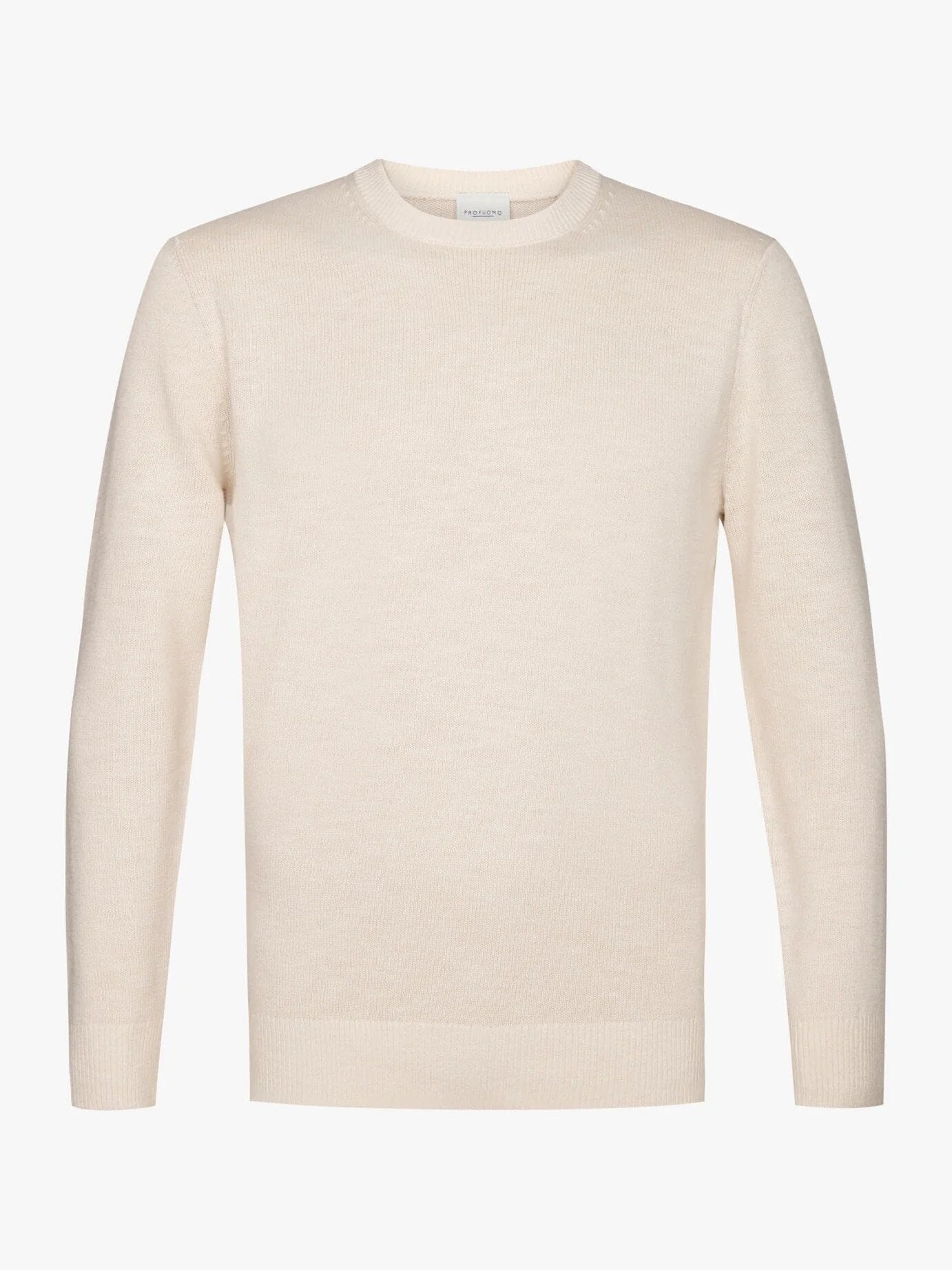 PROFUOMO - Crew Neck Sweater Off White Truien Profuomo 