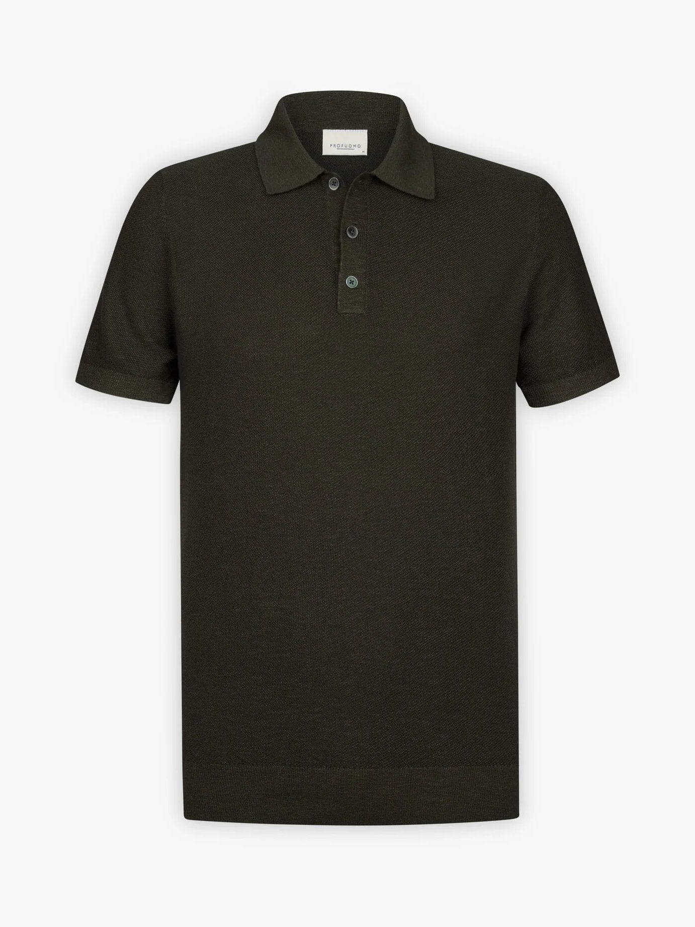 PROFUOMO - Dark Brown Cotton Linen Polo Polo's Profuomo 