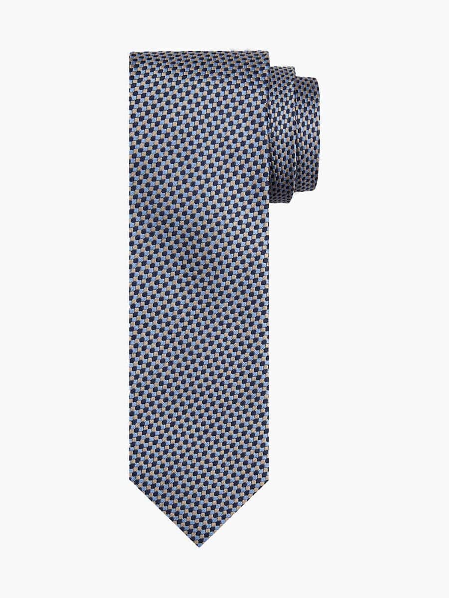 PROFUOMO - Das Blauw/Camel Print Dassen en strikken Profuomo 