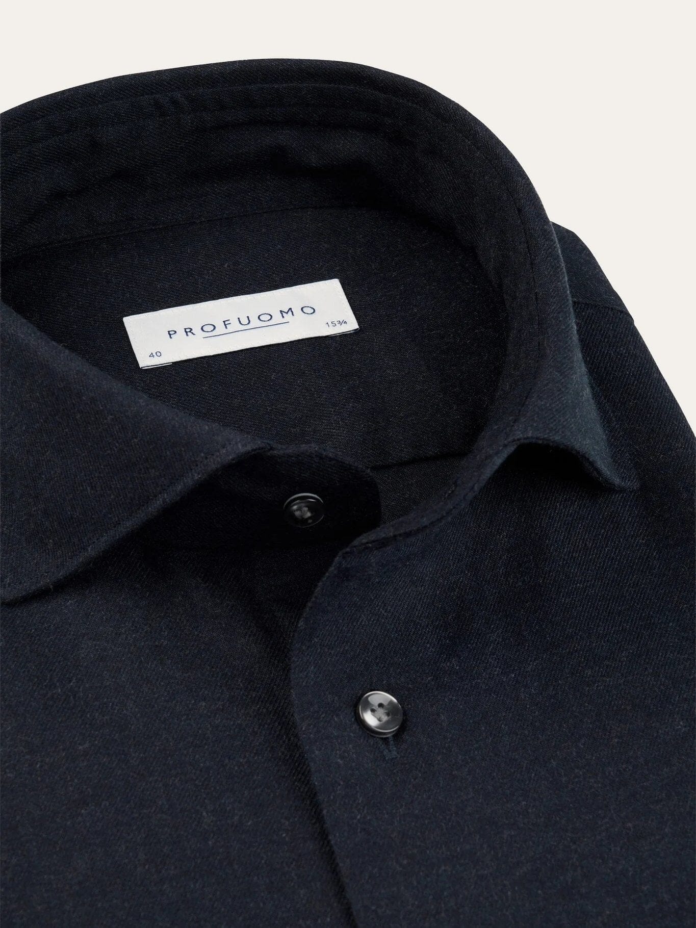 PROFUOMO - Flannel Cotton Hemd Donkerblauw Hemden Profuomo 