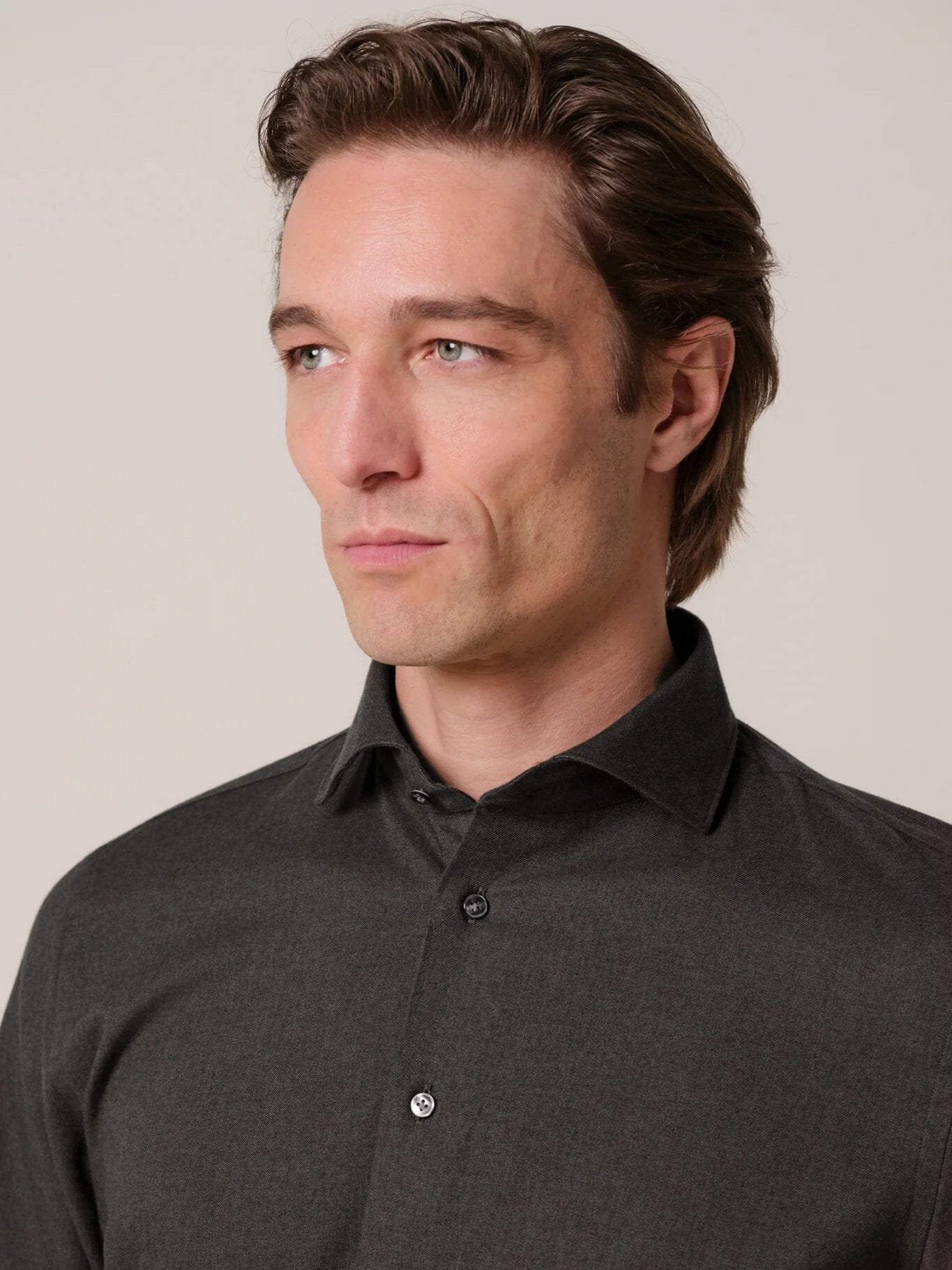 
                  
                    PROFUOMO - Flannel Cotton Hemd Donkerbruin Hemden Profuomo 
                  
                