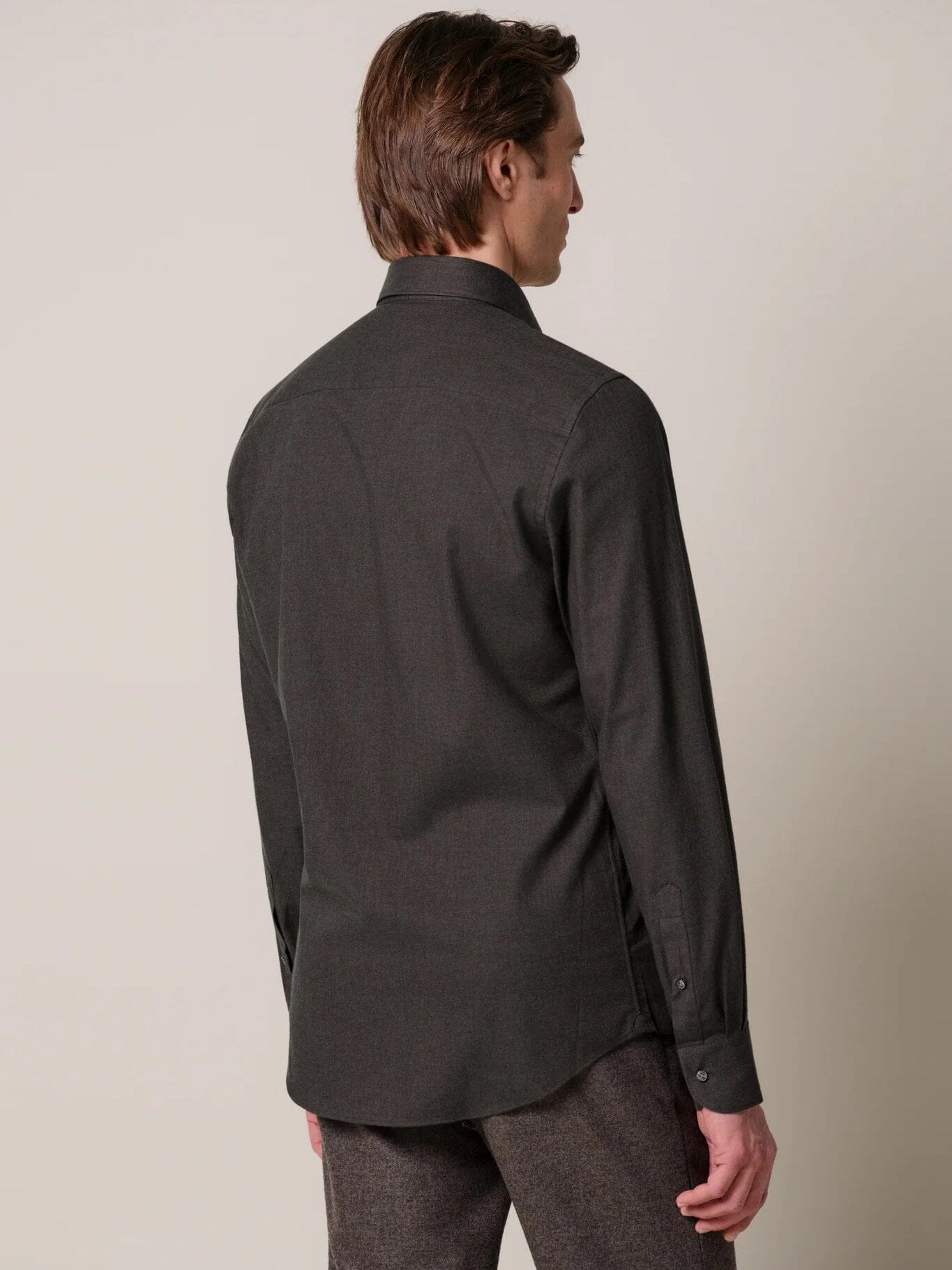 
                  
                    PROFUOMO - Flannel Cotton Hemd Donkerbruin Hemden Profuomo 
                  
                